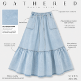 Langer Jeansrock „GATHERED DENIM SKIRT“ – OUMMI BASICS