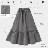 Langer Jeansrock „GATHERED DENIM SKIRT“ – OUMMI BASICS