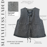 Veste en jean sans manches « FADED SLEEVELESS » - OUMMI BASICS