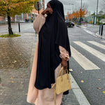 Abaya femme cloche beige