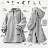 Sweat oversize à capuche "PEACEFULL HOODIE" - OUMMI BASICS