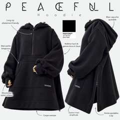 Sweat oversize à capuche "PEACEFULL HOODIE" - OUMMI BASICS