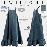 Langes Jeans-Overallkleid „TWILIGHT OVERALLS“ – OUMMI BASICS