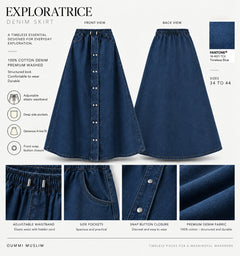 Übergroßer Baumwoll-Gabardine-Rock „EXPLORATOR SKIRT“ – OUMMI BASICS