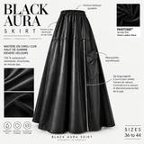 Jupe longue en cuir « BLACK AURA SKIRT » - OUMMI BASICS