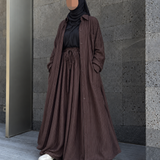 Langes gestreiftes Hemd aus 100 % Baumwolle „GRACE LINE SHIRT“ – OUMMI BASICS