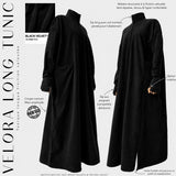 Tunique longue finition veloutée « VELORA LONG TUNIC » - OUMMI BASICS