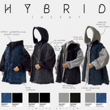 Veste oversize bi-matière "HYBRID JACKET" - DAILY DRESS