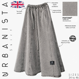 Oversized denim skirt “URBANISTA DENIM SKIRT” - OUMMI BASICS