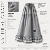 Jupe maxi à volants et rayures « NATURAL GRACE SKIRT » - OUMMI BASICS