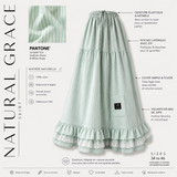 Jupe maxi à volants et rayures « NATURAL GRACE SKIRT » - OUMMI BASICS