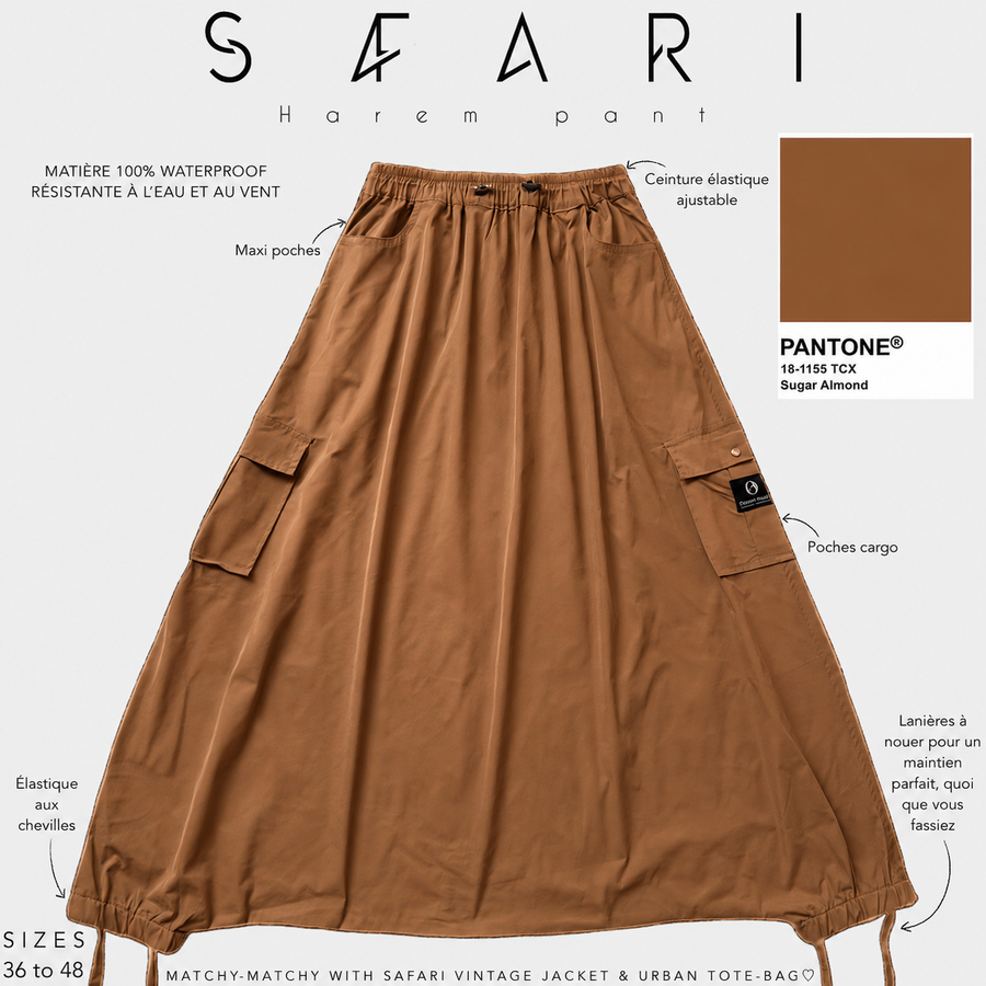 Sarouel oversize K-way « SAFARI HAREM PANT » - OUMMI BASICS