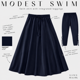 Built-in burkini legging skirt "MODEST SWIM SKIRT" - OUMMI BASICS