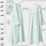 Chemise longue 100% coton à rayures « GRACE LINE SHIRT » - OUMMI BASICS