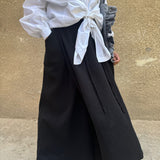 Women's cotton gauze culottes skirt "AURA SKIRTPANT" - OUMMI BASICS