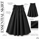 Maxi jupe en coton ajustable « ESSENTIAL SKIRT » - OUMMI BASICS
