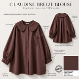 Chemisier oversize 100% Coton "CLAUDINE BREEZE BLOUSE" - OUMMI BASICS