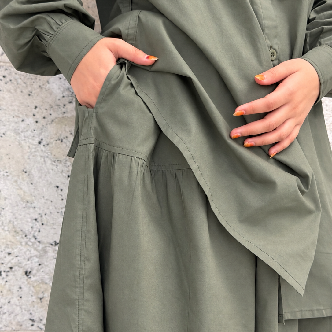 Maxi jupe en coton ajustable « ESSENTIAL SKIRT » - OUMMI BASICS