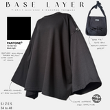 Oversized long-sleeved T-shirt "BASE LAYER" - OUMMI BASICS