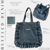 Tote-bag en jean « RUFFLED DENIM » - OUMMI BASICS
