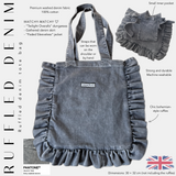 Tote-bag en jean « RUFFLED DENIM » - OUMMI BASICS