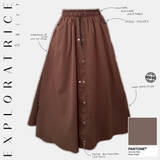 Jupe oversize en gabardine de coton « EXPLORATRICE SKIRT » - OUMMI BASICS