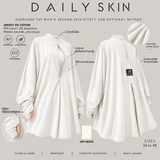 Oversized second-skin top with glove sleeves "LE DAILY SKIN" - OUMMI BASICS