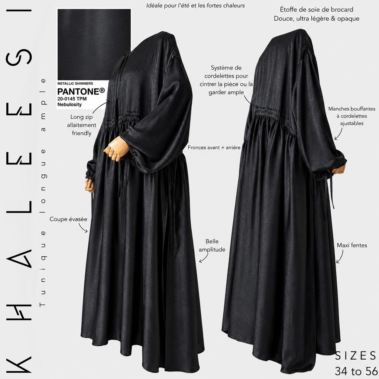 Long loose tunic "KHALEESI TUNIC" - OUMMI BASICS