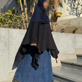 Poncho en lainage drapé oversize « COSY NORDIC WRAP » - OUMMI BASICS