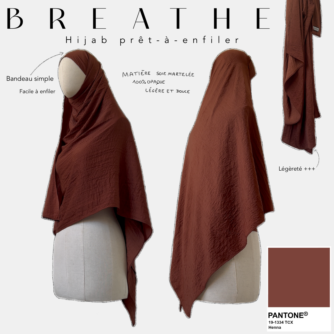 Hijab prêt-à-enfiler « BREATHE » - OUMMI BASICS