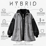 Oversized bi-material jacket "HYBRID JACKET" - DAILY DRESS