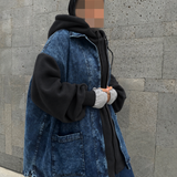 Veste oversize bi-matière "HYBRID JACKET" - OUMMI BASICS