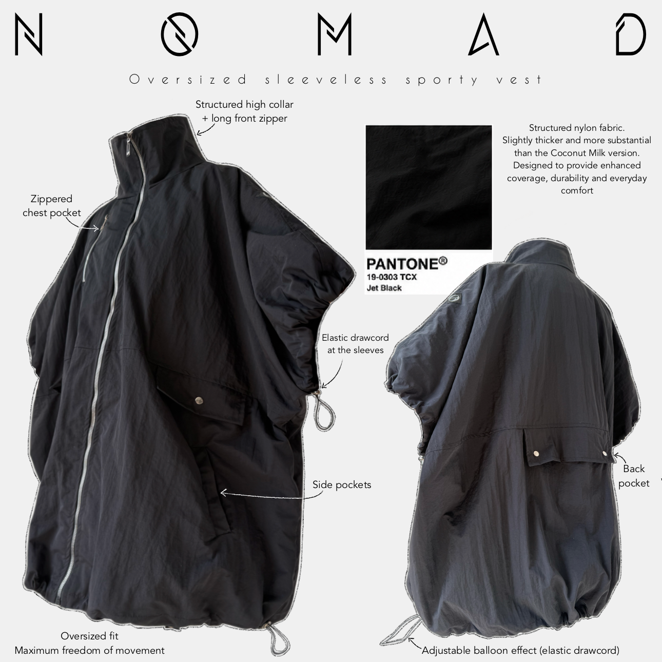 Veste oversize sans manches « NOMAD JACKET » - OUMMI BASICS