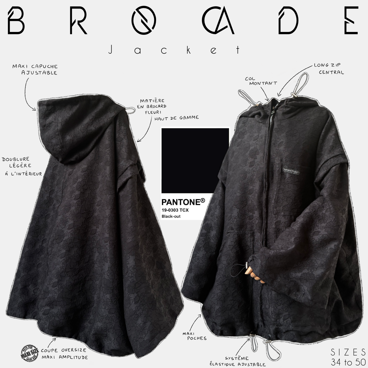 Veste oversize femme "BROCADE JACKET" - OUMMI BASICS