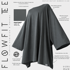 Oversize-T-Shirt mit Schlitzen „FLOWFIT TEE“ – OUMMI BASICS