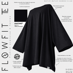 T-shirt oversize à fentes « FLOWFIT TEE » - OUMMI BASICS