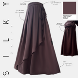 "SILKY SKIRT" waterfall wrap skirt - OUMMI BASICS