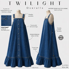 Robe salopette en jean longue « TWILIGHT OVERALLS » - OUMMI BASICS