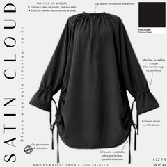 Blouse ajustable féminine « SATIN CLOUD BLOUSE » - OUMMI BASICS