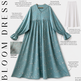 Long Floral Dress "BLOOM DRESS" - OUMMI BASICS