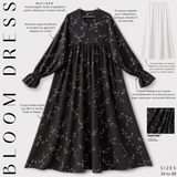 Long Floral Dress "BLOOM DRESS" - OUMMI BASICS