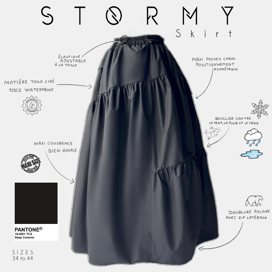 Jupe waterproof doublée polaire « STORMY SKIRT » - OUMMI BASICS
