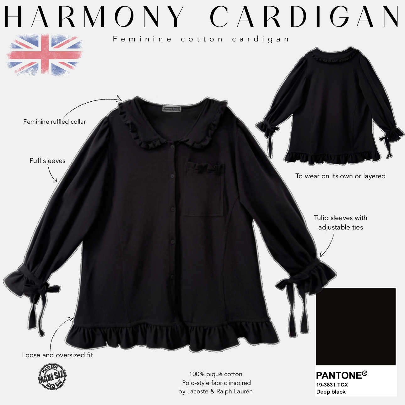 Cardigan femme modeste en coton « HARMONY CARDIGAN » - OUMMI BASICS