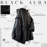 Veste femme en cuir « BLACK AURA JACKET » - OUMMI BASICS