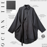 Chemise oversize à nouer « OCEAN TIE SHIRT » - OUMMI BASICS