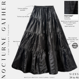 Jupe longue froncée « NOCTURNE GATHER SKIRT » - OUMMI BASICS