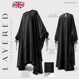 Loose-fitting, crossover tunic "LAYERED TUNIC" - OUMMI BASICS