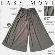 Verstellbarer Palazzo mit samtiger Oberfläche „EASY MOVE PANT“ – OUMMI BASICS