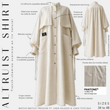Chemise longue en lin «ALTRUIST SHIRT™ » - OUMMI BASICS
