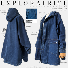 Veste oversize à capuche « EXPLORATRICE JACKET » - OUMMI BASICS